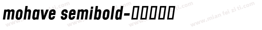 mohave semibold字体转换